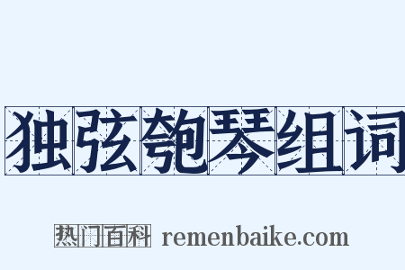 独弦匏琴组词是什么意思的图片